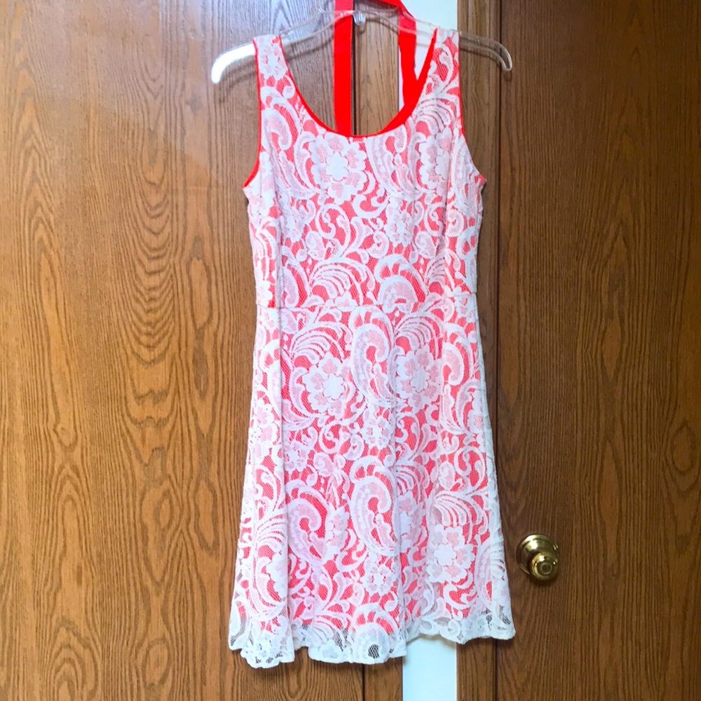 Brand new orange lace dress Dressbarn size 8 p